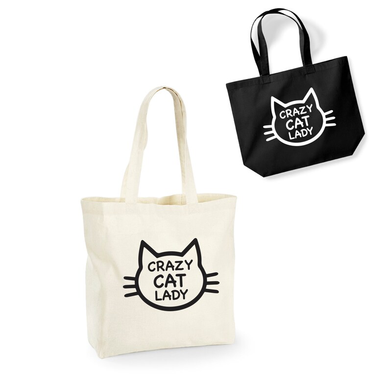 Sac Cabas Molly & Rex Cat Lover - Coton Beige Et Noir
