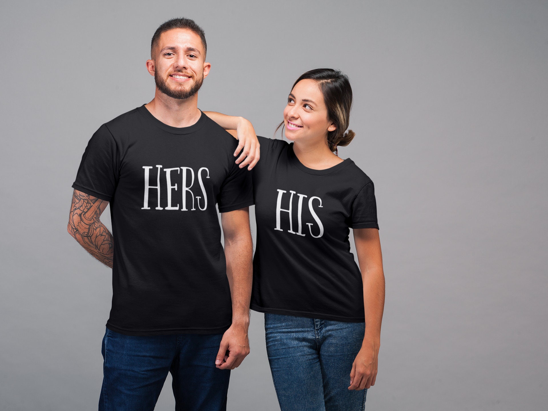 His and Hers Matching Tshirts Couples 