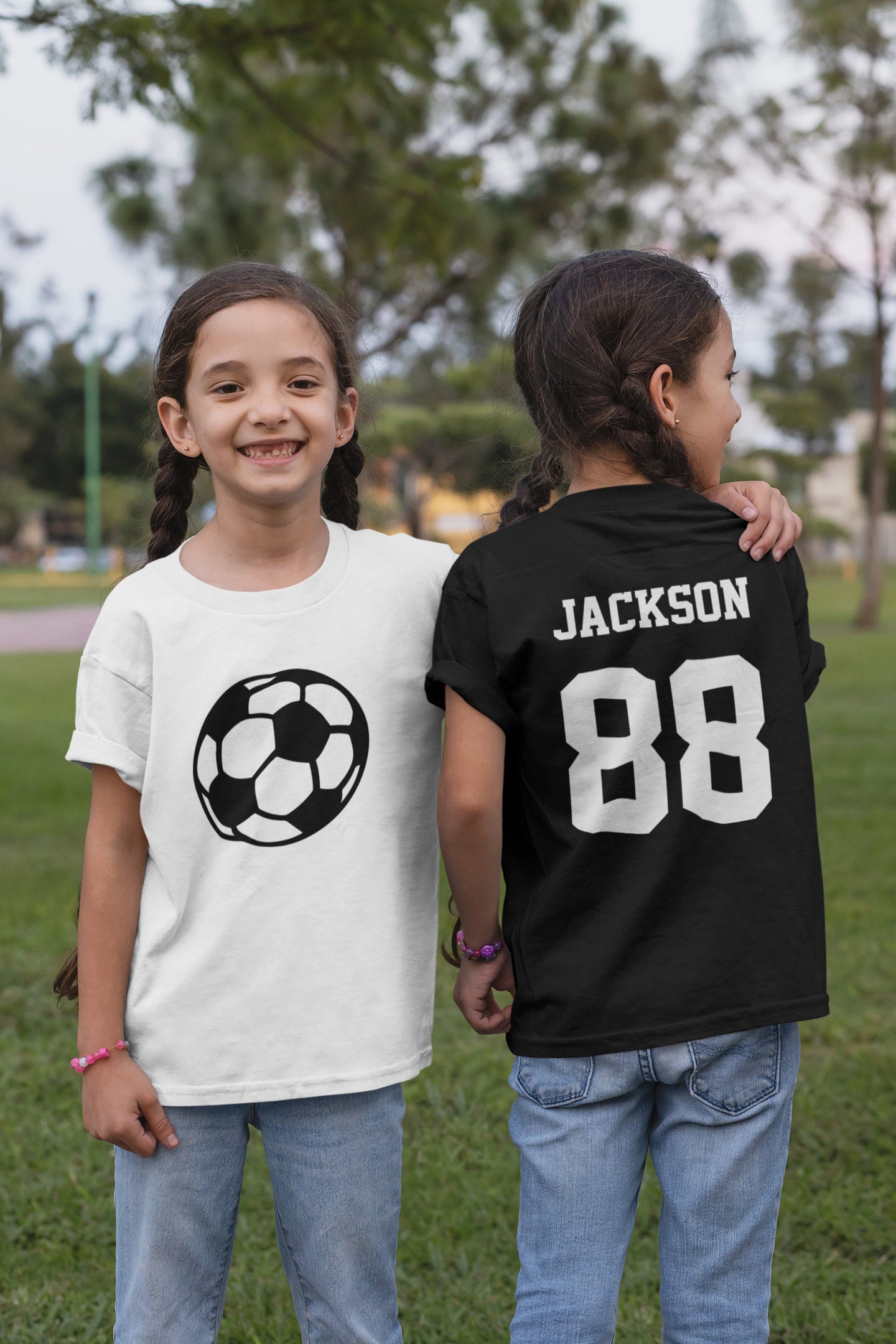 Personalised kids' football shirts