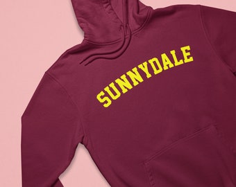 Maroon Sunnydale Buffy Style SHS Adult Unisex Hooded Sweatshirt Hoodie High Razorbacks Retro Geek Hoodie