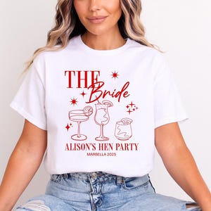 Personalised Hen Party T shirts Team Bride Bridal Party Shirts Personalised Matching Tribe Bachelorette Hen Party Tops Bride To Be Custom Bride