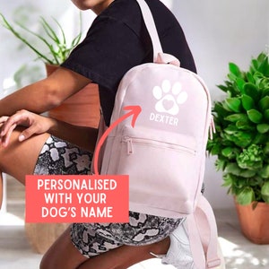 Personalisierter Hunderucksack, Hunderucksack, Hundetagestagestasche, Hunderucksack, Haustierrucksack, Hundereisetasche, benutzerdefinierte Hundenamentasche, Hundegeschenktasche