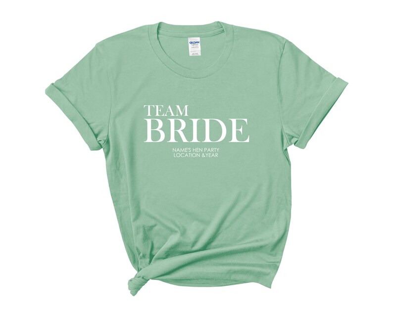 Custom Personalised Hen Party T shirts Team Bride Bridal Party Shirts Personalised Matching Tribe Bachelorette Hen Party Tops Bride To Be 3 Team Bride