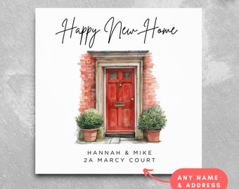 Happy New Home Personalised Greeting Card Moving In Customised Housewarming Card - Personalized New Home Gift New Homeowners Moving House