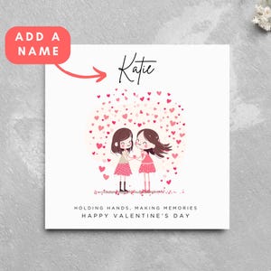 Personalisierte Valentinstag Karte Partner Frau Freundin Paar niedlich Romantische Individuelle Name Verlobte Same Sex Ehe Lesben Valentinstag Karte
