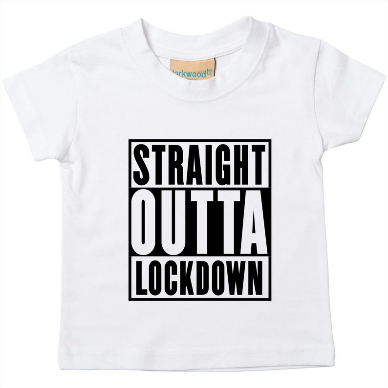 Straight Outta Lockdown Kids T-Shirt Friend Gift Child Funny Toddler Quarantine