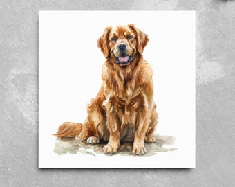 Carte de voeux Golden Retriever, carte Cute Retriever, Golden Retriever, carte pour un ami parent, carte pour amoureux des chiens, carte pour chien sitter promeneur de chien