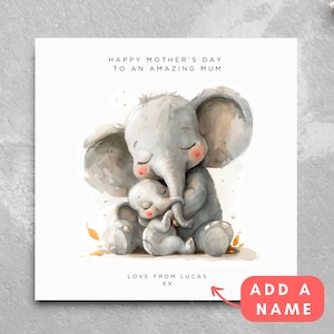 Personalisierte Muttertagskarte von Sohn Tochter Niedliche individuelle personalisierte Name Kind für Mama Mutter Mama Mama Mama Mama Amazing Mum