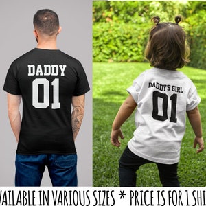 Daddy Daddy s Girl Father Daughter Matching T shirt Parent Child