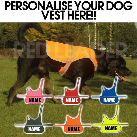 DOG TRAINING YELLOW PINK HI VIZ VIS WAISTCOAT VEST SAFETY DOG CANINE JACKET