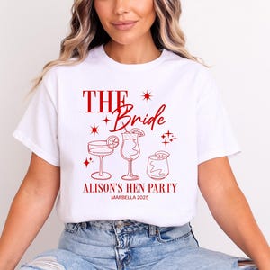 Personalised Hen Party T shirts Team Bride Bridal Party Shirts Personalised Matching Tribe Bachelorette Hen Party Tops Bride To Be Custom Bride