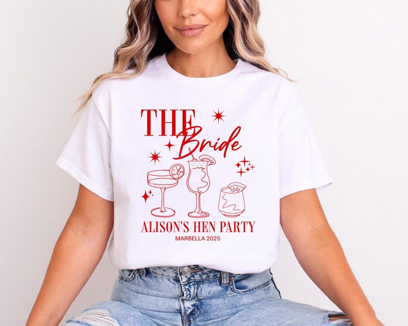 Personalised Hen Party T shirts Team Bride Bridal Party Shirts Personalised Matching Tribe Bachelorette Hen Party Tops Bride To Be Custom Bride