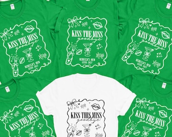 Personalisierte Hen Party Shirts 'Kiss The Fräulein Auf Wiedersehen' Braut & Team Passende benutzerdefinierte Bachelorette Outfit Brautdusche Tops