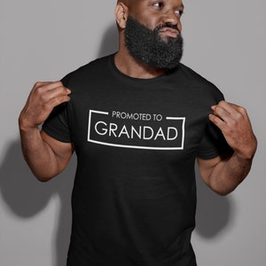 Promoted To Grandad - Mens/Adults Novelty Tshirt - Funny/Joke/Gift/Theme/Present/Pregnancy Announcement Xmas Gift Grandad Gramps
