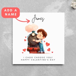 Personalisierte Valentinstag Karte I Choo Wählen Sie Sie Train Spotter Partner Ehemann Freund Cartoon Valentine Trainspotter Zug-Enthusiast