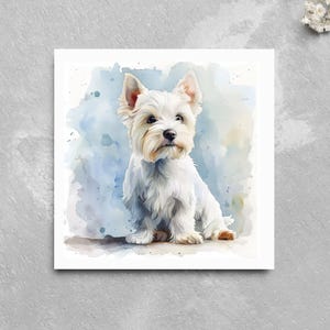 Westie hondenwenskaart, schattige terriërkaart, verjaardagskaart voor vriend of familielid, hondenliefhebberkaart, hondenuitlater hondenkaart puppy