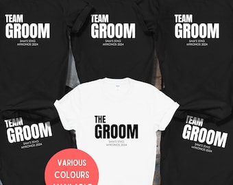 Personalised Groom Team Groom Tshirts, Stag Party Shirt, Stag Do, Bachelor Party Shirts, Husband To Be, Groom, Best Man, Matching Tshirts