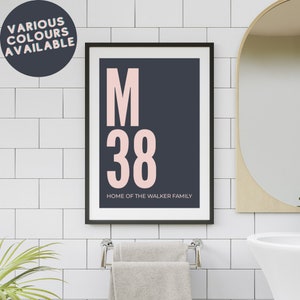 Stampa artistica con codice postale, stampa personalizzata con codice postale, stampa artistica personalizzata con foto per ufficio, regalo per la nuova casa, nuova casa, regalo di nozze, arte con codice postale