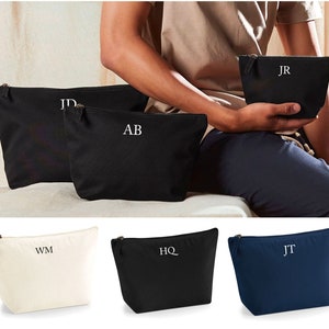 Personalised Make Up Bag Monogram Initials Cosmetic Wash Accessory Birthday Gift For Bridesmaid Wedding Rose Gold Pink Rose Gold Bag