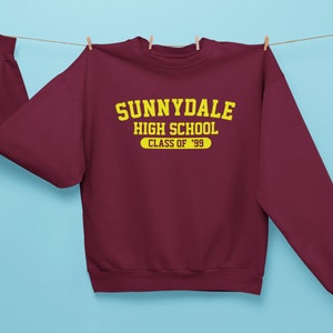 Sunnydale High Class of 99 Adult Unisex Crew Neck Sweatshirt Buffy Vampire Mens Sweatshirt Ladies Fan Slayer Retro College image 1