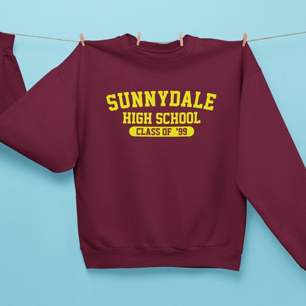 Sunnydale High Class 99 Erwachsene Unisex Rundhals Sweatshirt Buffy Vampire Herren Sweatshirt Damen Fan Slayer Retro College