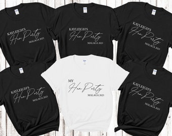 Custom Personalised Hen Party T shirts Bridal Party Shirts Personalised Matching Tribe Bachelorette Hen Party Tops Bride To Be Team Bride 2