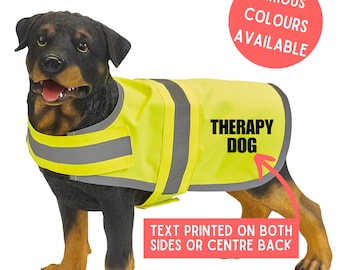 Therapy Dog Hi Vis Dog Vest Pet Vest Hi Visibility Dog Walking Vest Safety Pet Vest Gift For Dog Dog Walking Idea Reflective Vest