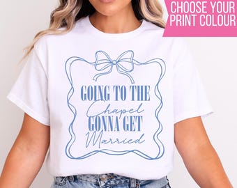 Braut-T-Shirt für den Gang zur Kapelle, Junggesellinnenabschied-T-Shirt für den Hochzeitstag
