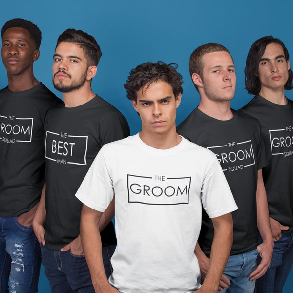 Groom & Squad Best Man Matching T-shirt - Wedding Stag Party Bachelor Dad Father Bride Gift Groom Fiance Bride Wedding Gift Shirt Best Man