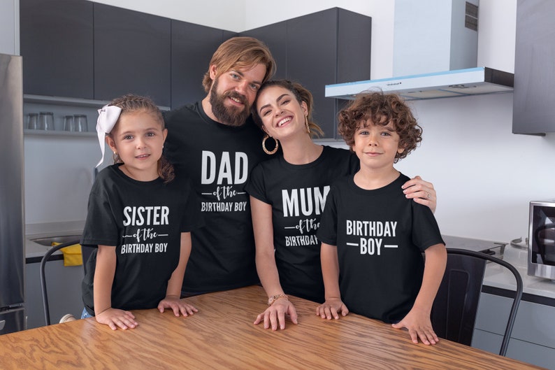 Family Birthday Boy Tshirt Parent Child Matching Tshirts Etsy UK