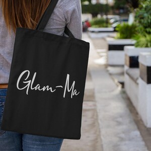 Glam-Ma Grandma Lightweight Cotton Tote Bag Gran Granny Tote Gift Nanny Nan Nana Nanna Grandparent Gift image 2