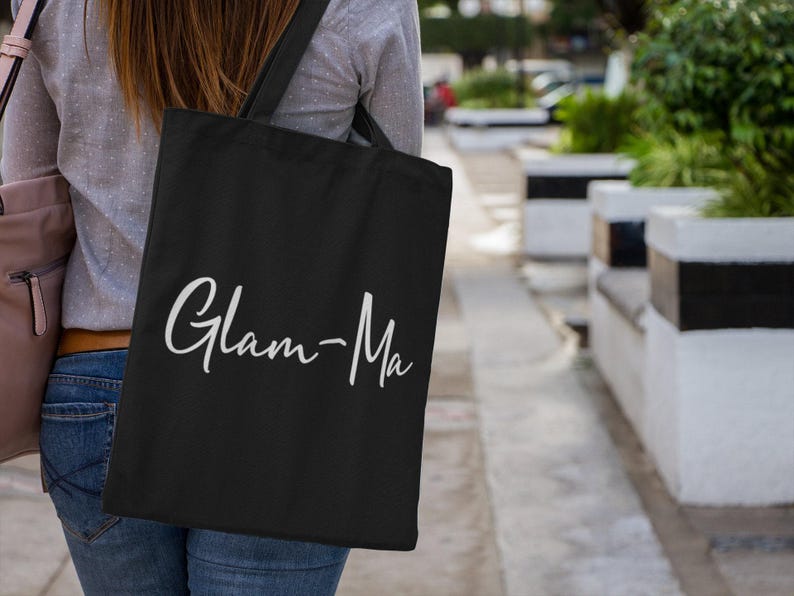 Glam-Ma Grandma Lightweight Cotton Tote Bag Gran Granny Tote Gift Nanny Nan Nana Nanna Grandparent Gift image 2