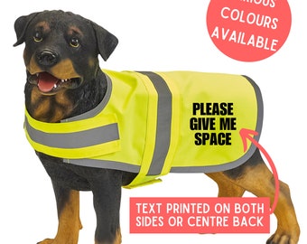 Please Give Me Space Hi Vis Dog Vest Pet Vest Hi Visibility Dog Walking Vest Safety Pet Vest Gift For Dog Dog Walking Idea Reflective Vest