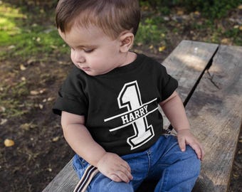 Personalised 1st Birthday T-Shirt Kids | Custom Name Cotton Tee Cake Smash Outfit Party Top