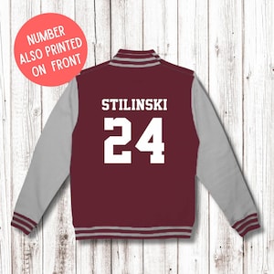 Stiles Stilinski 24 Wolf Teen Beacon Hills Lacrosse Adult Varsity College Contrast Jacket Hoodie Teenwolf
