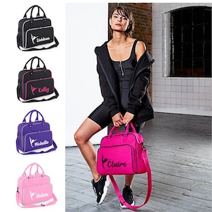 Personalised Name Gymnast Junior Dance Bag School Dance Girls Ballet Tap Urban Street Girls Boys Kids Adult Junior Size Storage Dance Kit