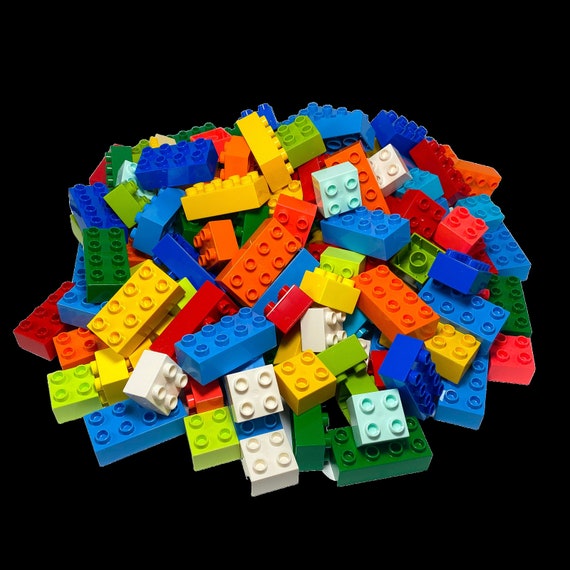 LEGO DUPLO 30 mattoncini 2x4 e 100 mattoncini 2x2 colori misti