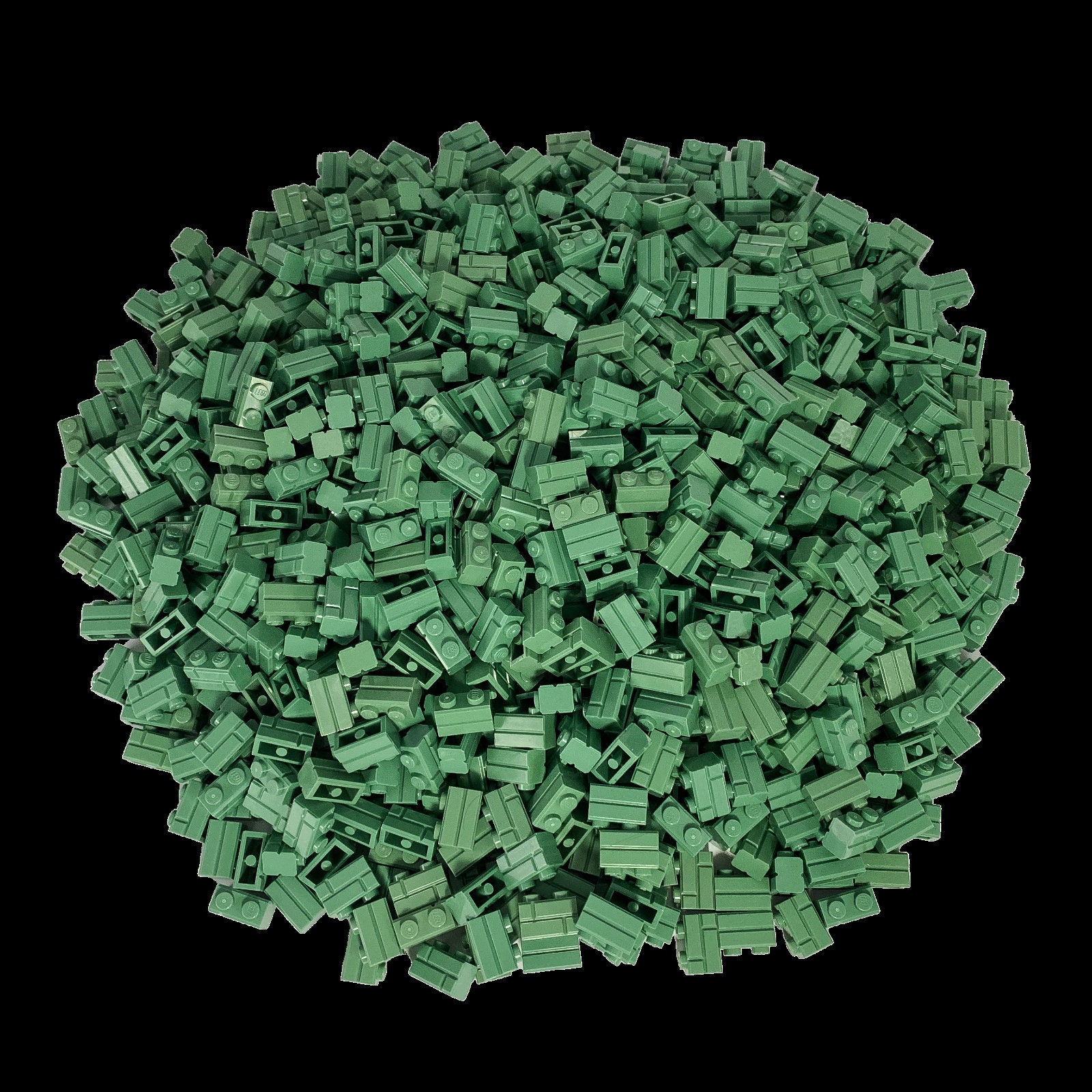 LEGO 1x2 Briques de mur surélevées vert sable 98283 NOUVEAU