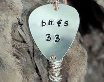 Billy Strings inspired jewelry/bracelet.  BMFS 33 goat recycled guitar string bangle,