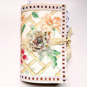 French Style Junk Journal Decorated, French Theme Scrapbook, Handmade Art Journal, Handmade Diary, Vintage Style Journal, Treasure Book