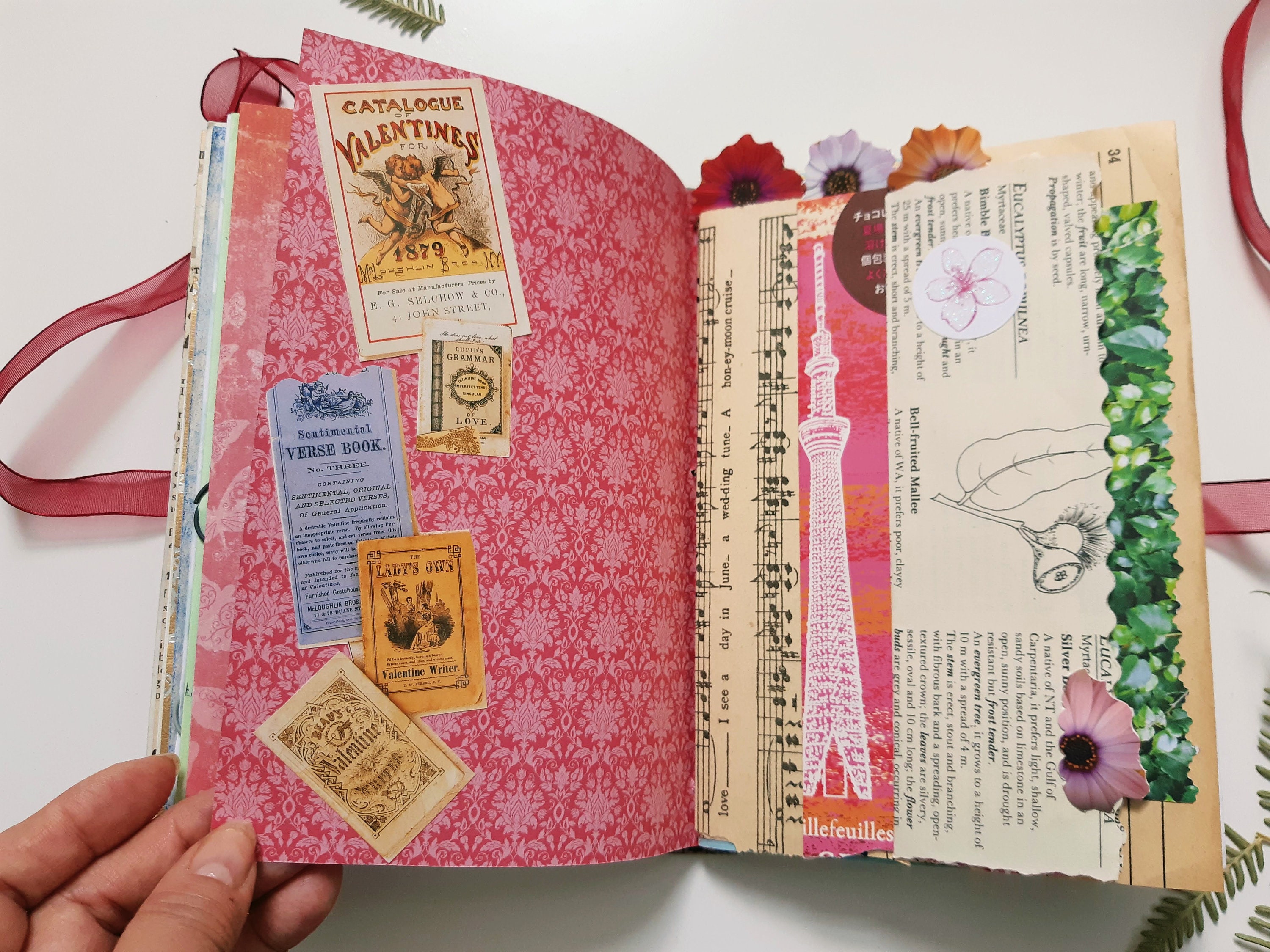 Junk Journal Embellished Handmade Notebook Treasure Book Etsy