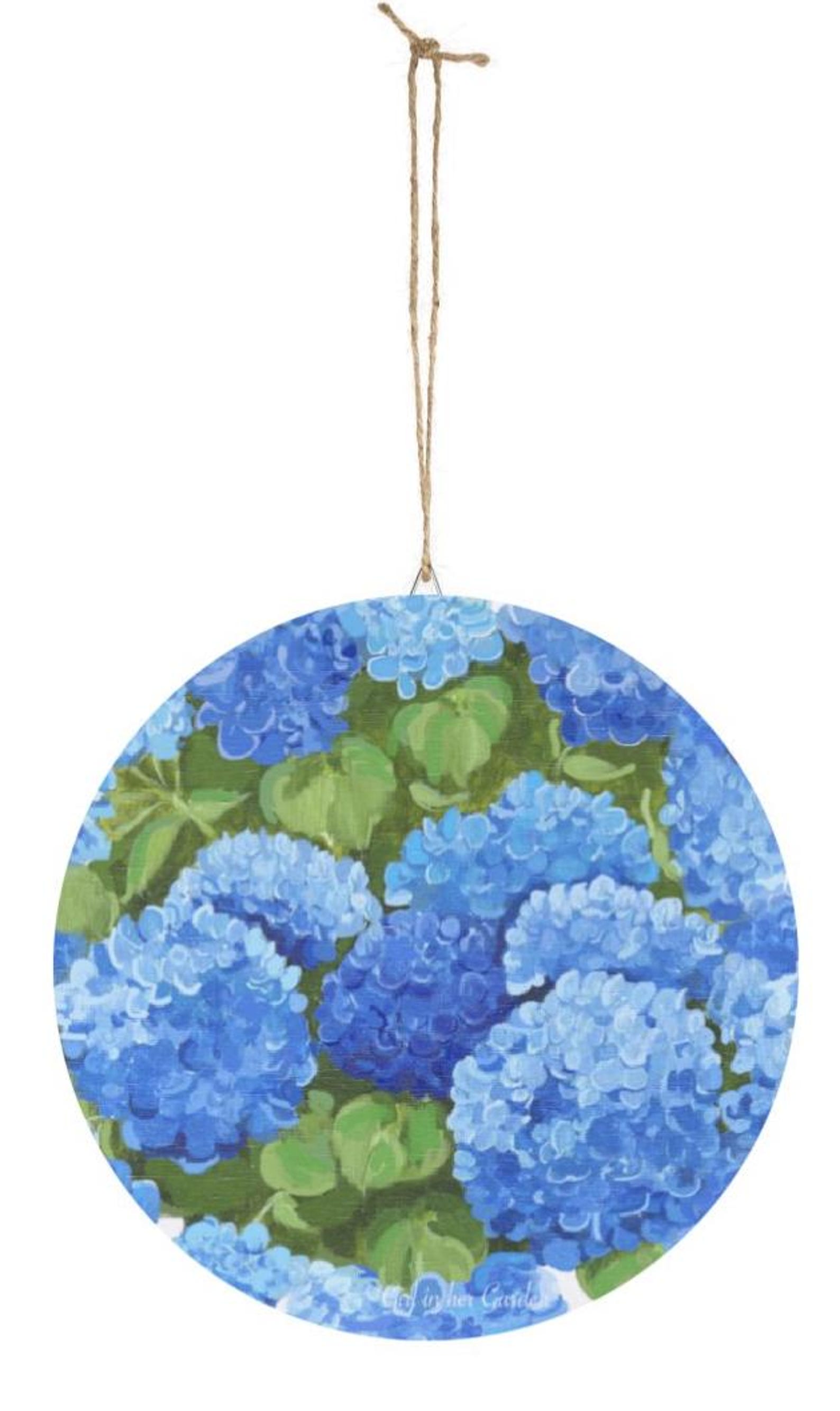 MUDPIE HYDRANGEA TIN DOOR HANGER main image 0