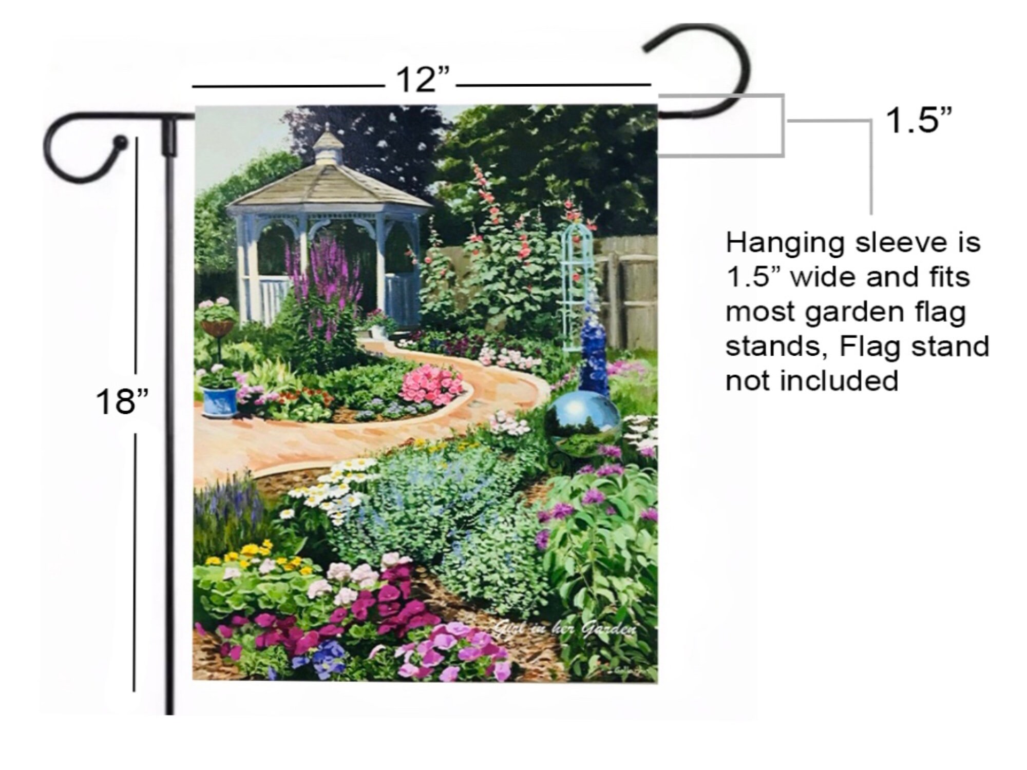 Gazebo Garden Flag: Floral Welcome Sign, Double Sided (28x40) - Etsy