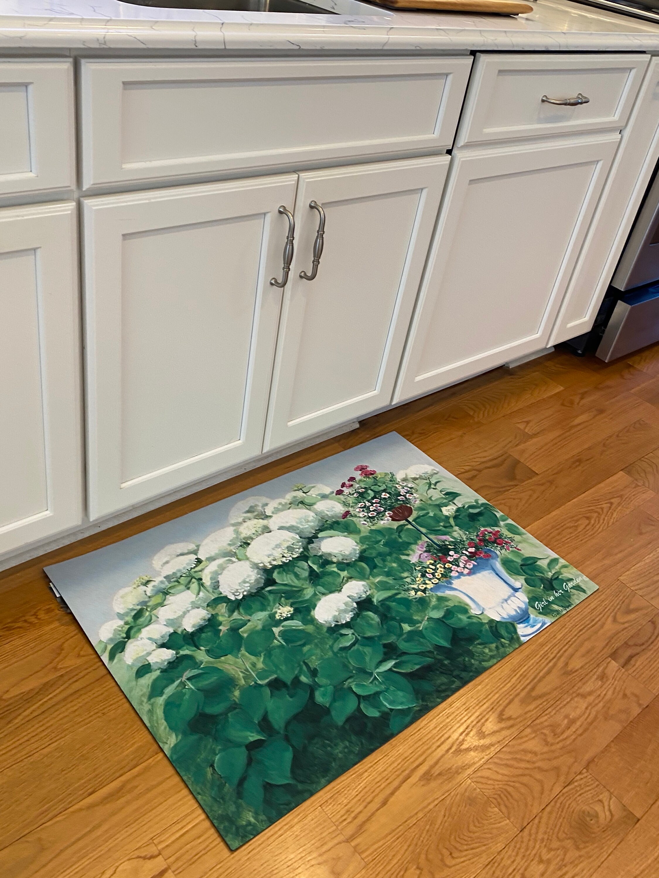 Floral DoormatWhite Hydrangea MatTopiary Art Mat Etsy