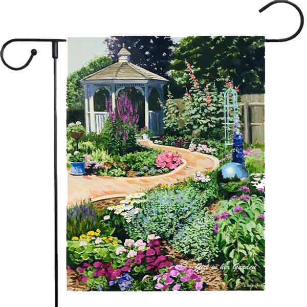 Floral Garden Flag | Flower Flag | Spring Summer Garden Flag  12x18 Double Sided | Small Flag for Yard | Mini Flag | Seasonal Flags |