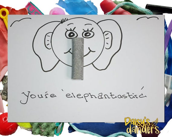 Eco Elephant Card from beach litter Reduce Reuse Recycle Ireland