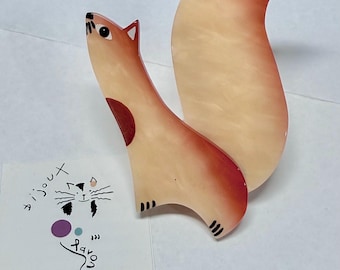 Authentic Pavone Squirrel brooch handmade in France