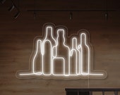Bar Bottles Neon Sign,beer neon signs,pub signs,neon bar signs,cocktail neon,custom neon bar signs,tin beer signs,vintage neon