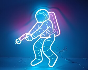 Spaceman Neon Sign,Cosmic Led Light,Man Astronaut Neon,Astronaut Neon Sign,Flex LED Neon Signs Light for Kids Gift Party Kids Room Decor