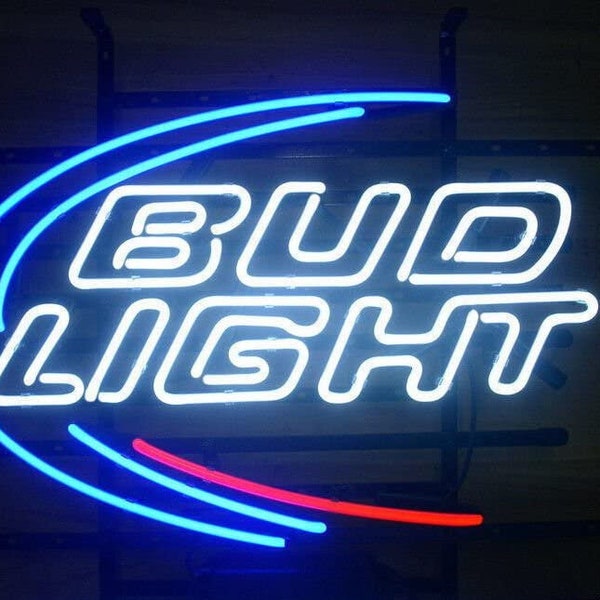 Budweiser Bud Light Neon Sign,beer neon signs,pub signs,neon bar signs,cocktail neon,custom neon bar signs,tin beer signs,vintage neon bar